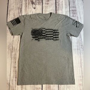 Grunt Style Charcoal Flag Graphic Tee